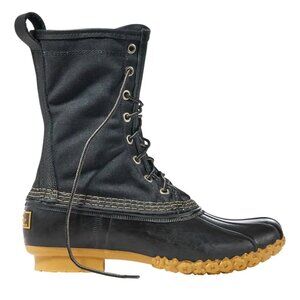 L.L.Bean Signature Waxed Canvas Maine Hunting Boots Women’s 8 Black Tan Duck Boo